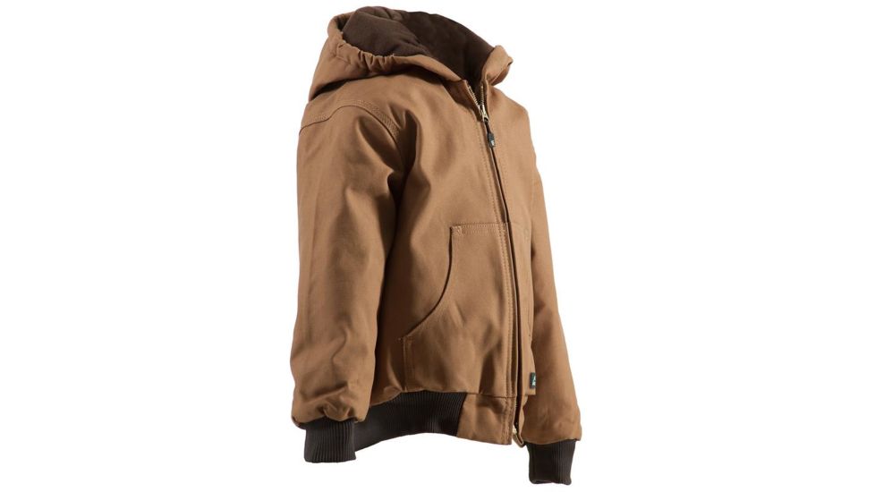 Berne Youth Hooded Jacket, Brown Duck, Large BHJ51BDR440