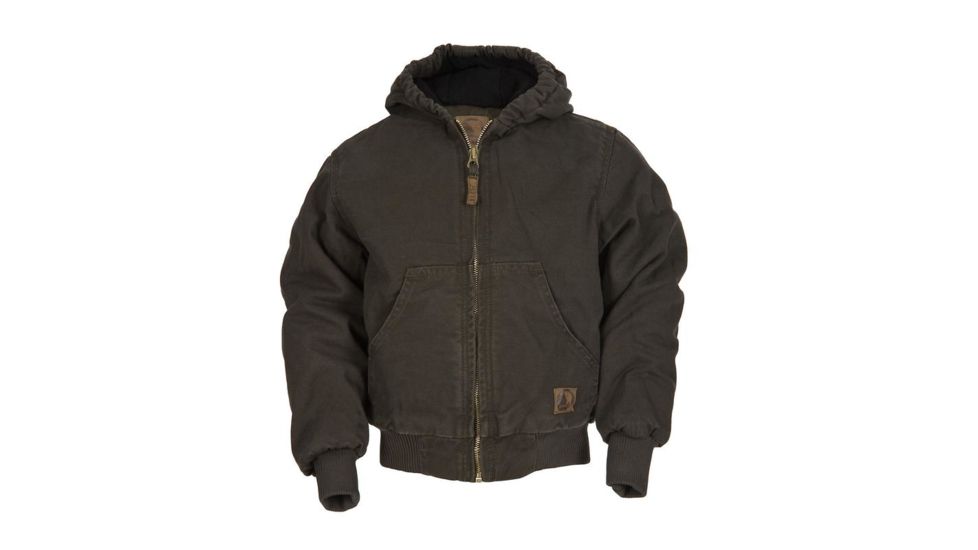 Berne Youth Washed Hooded Jacket, Olive Duck, Small BHJ52ODR360