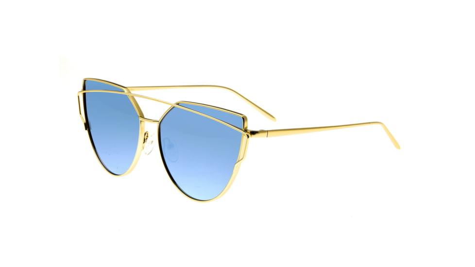 Bertha Aria Polarized Sunglasses, Gold Frame, Celeste Lens - Womens, BRSBR025PLX