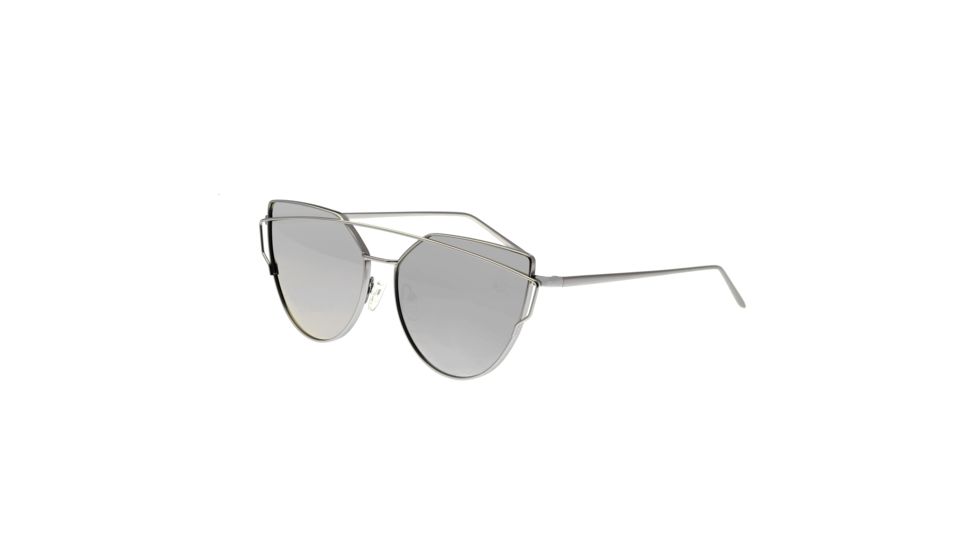 Bertha Aria Polarized Sunglasses, Silver/Silver, One Size, BRSBR025SL