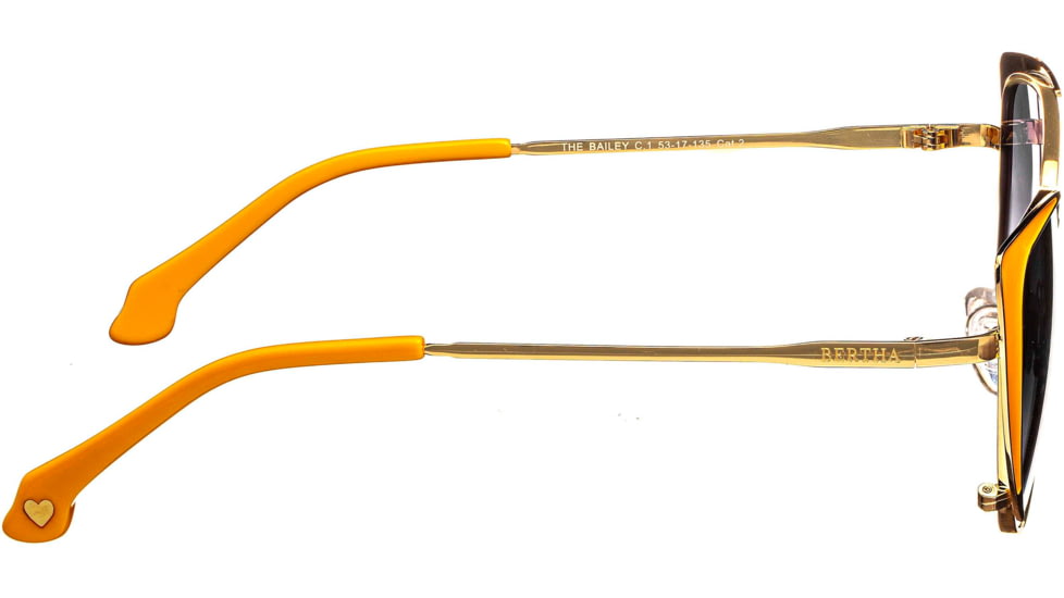 Bertha Bailey Handmade in Italy Sunglass - Womens, Yellow, One Size, BRSIT109-1