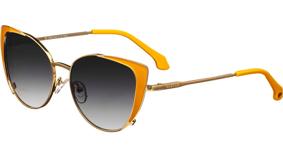 Bertha Bailey Handmade in Italy Sunglass - Womens, Yellow, One Size, BRSIT109-1