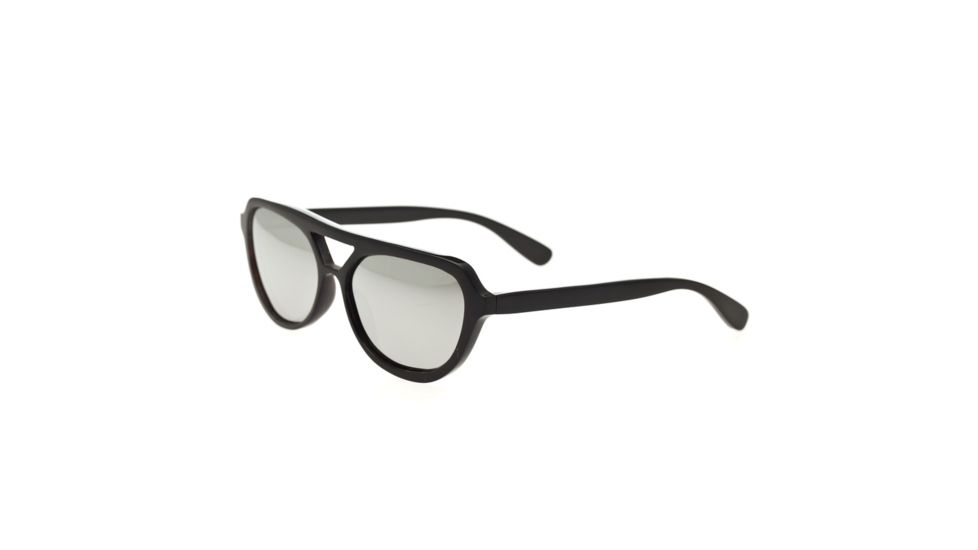 Bertha Brittany Polarized Sunglasses - Women's, Black Frame, Silver Lens, Black/Silver, One Size, BRSBR005B