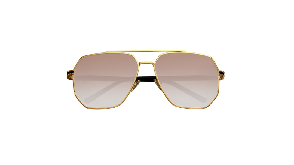 Bertha Brynn Sunglasses - Womens, Gold Frame, Brown Polarized Lens, Gold/Brown, One Size, BRSBR035BN