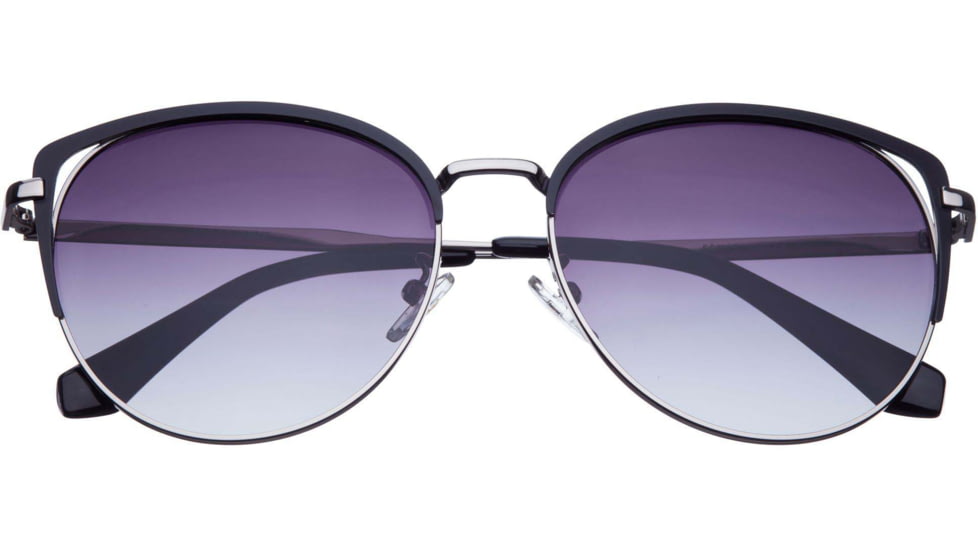 Bertha Darby Polarized Sunglass - Womens, Silver/Black, One Size, BRSBR049BK