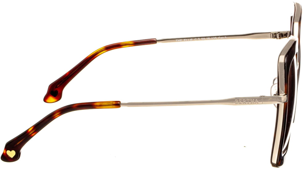 Bertha Delphine Handmade in Italy Sunglass - Womens, Tortoise, One Size, BRSIT108-2