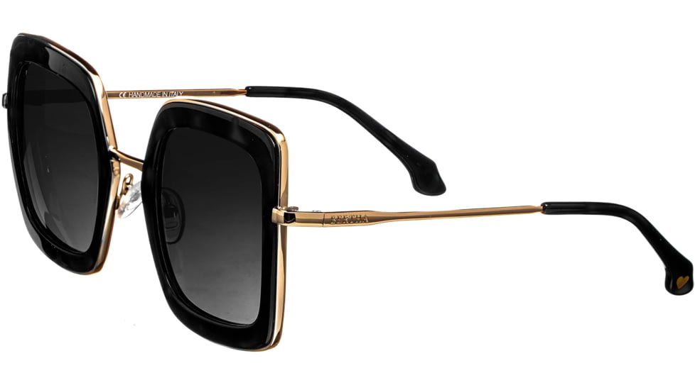 Bertha Ellie Handmade in Italy Sunglass - Womens, Black, One Size, BRSIT106-2