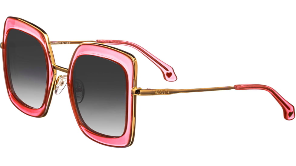 Bertha Ellie Handmade in Italy Sunglass - Womens, Pink, One Size, BRSIT106-1