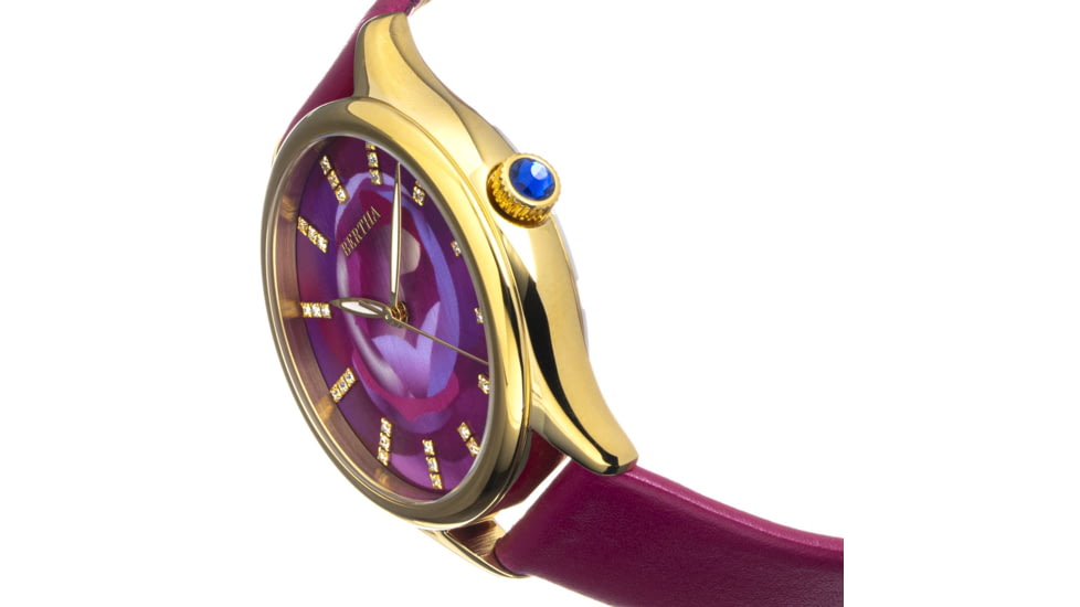 Bertha Georgiana Mother-Of-Pearl Leather-Band Watch, Gold/Magenta - Womens, BTHBS1103