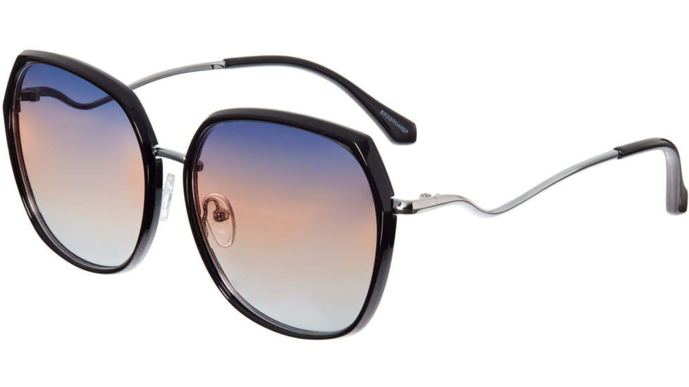 Bertha Hensley Polarized Sunglass - Womens, Black/Blue-Pink, One Size, BRSBR048BP