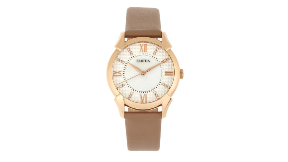 Bertha Ida Mother-of-Pearl Leather-Band Watch, Beige - Womens, BTHBS1205