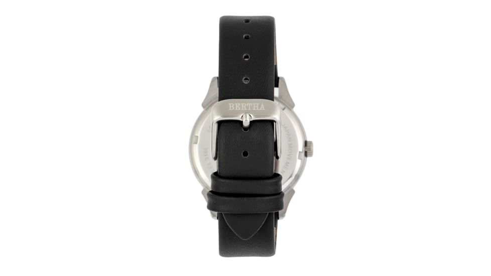 Bertha Ida Mother-of-Pearl Leather-Band Watch, Black - Womens, BTHBS1201
