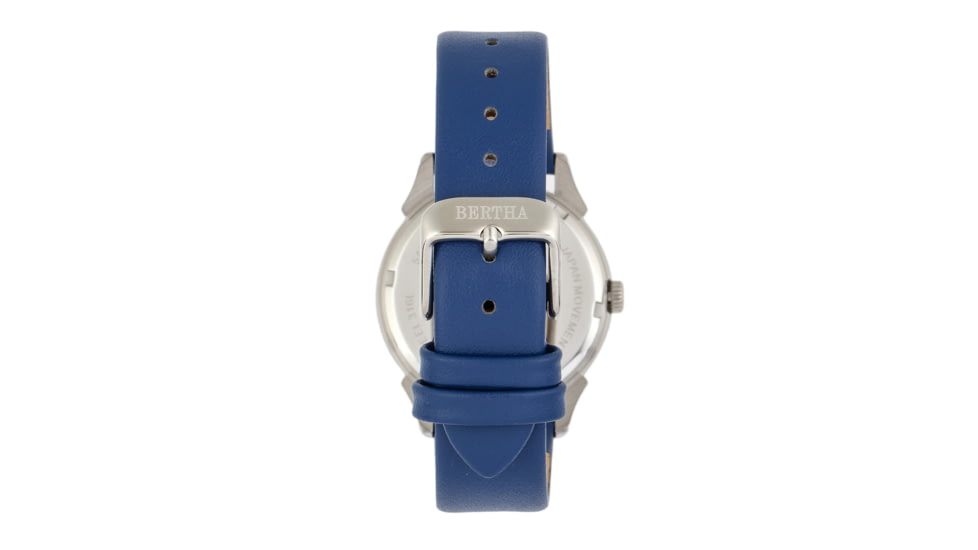 Bertha Ida Mother-of-Pearl Leather-Band Watch, Blue - Womens, BTHBS1202