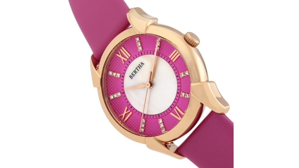 Bertha Ida Mother-of-Pearl Leather-Band Watch, Pink - Womens, BTHBS1206