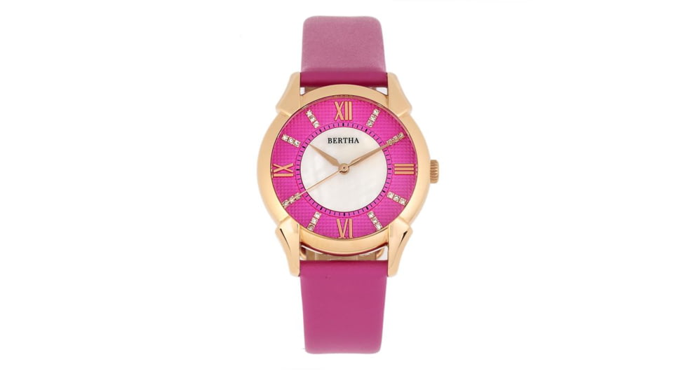 Bertha Ida Mother-of-Pearl Leather-Band Watch, Pink - Womens, BTHBS1206