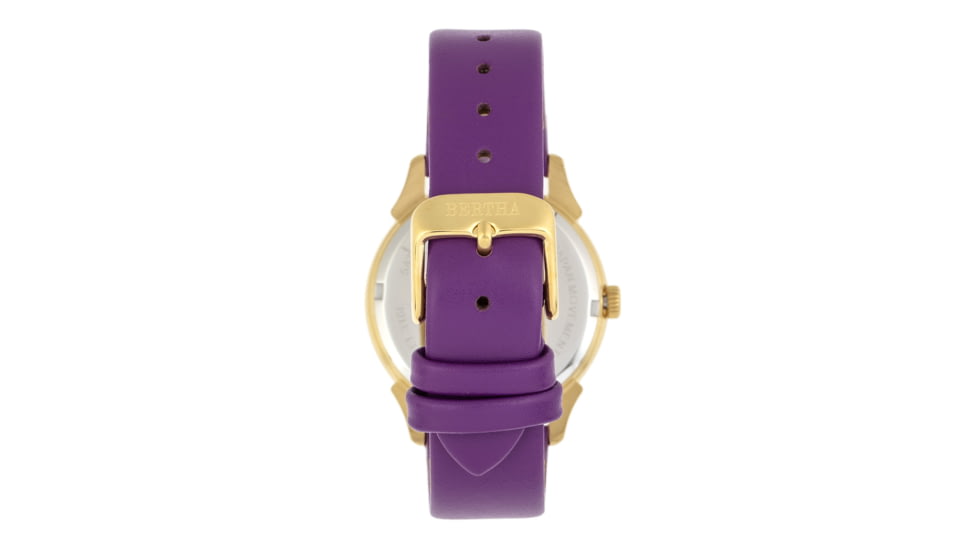 Bertha Ida Mother-of-Pearl Leather-Band Watch, Purple - Womens, BTHBS1204