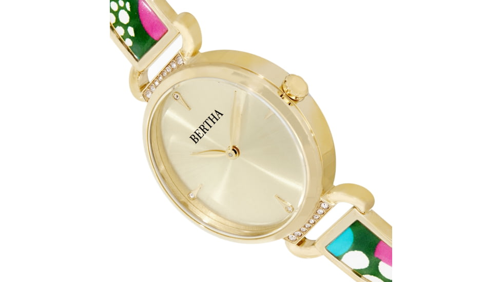 Bertha Katherine Enamel-Designed Bracelet Watch, Green - Womens, BTHBS1303