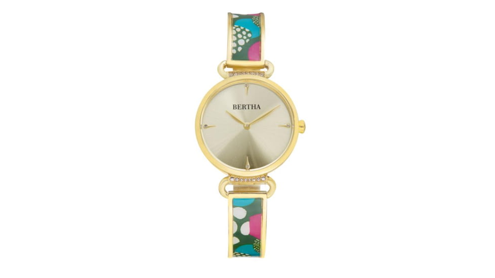 Bertha Katherine Enamel-Designed Bracelet Watch, Green - Womens, BTHBS1303
