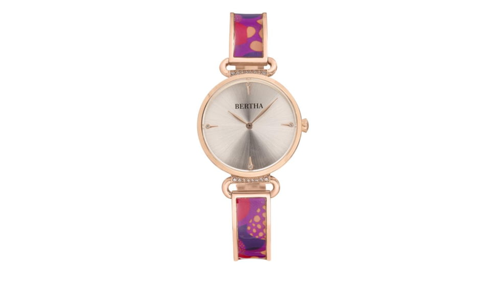 Bertha Katherine Enamel-Designed Bracelet Watch, Purple - Womens, BTHBS1305