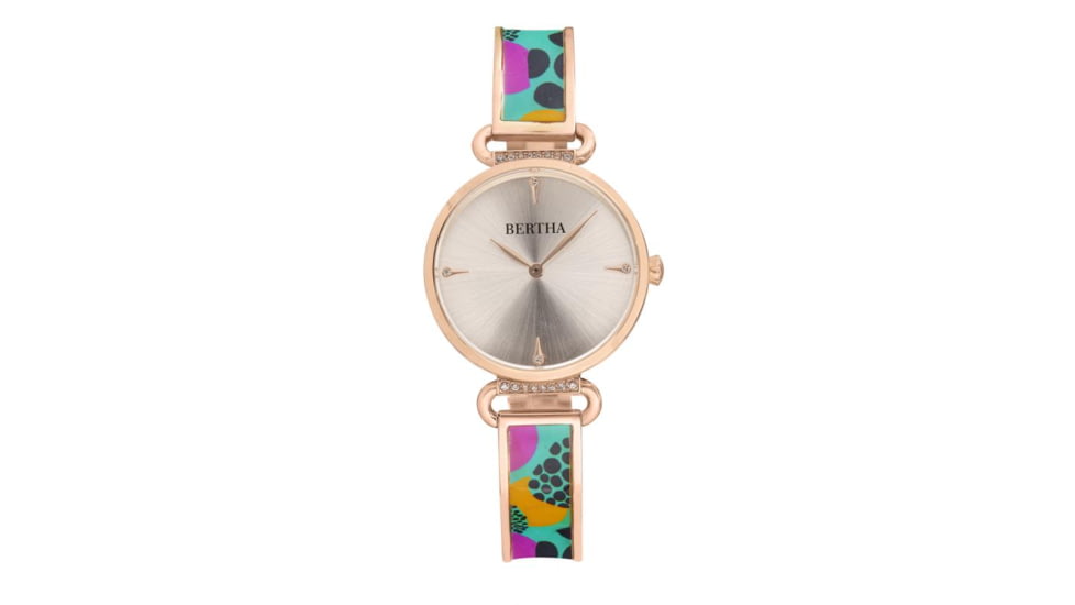 Bertha Katherine Enamel-Designed Bracelet Watch, Turquoise - Womens, BTHBS1304
