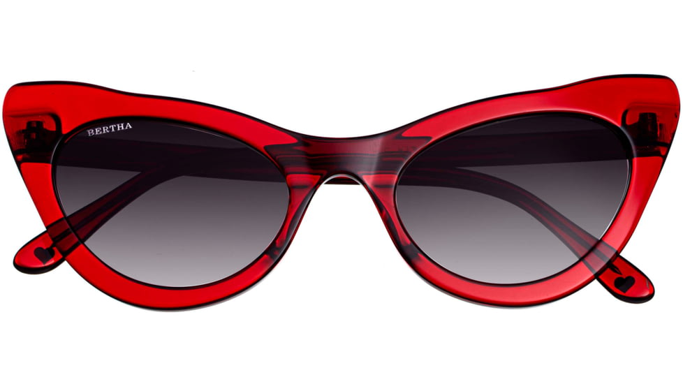 Bertha Kitty Handmade in Italy Sunglass - Womens, Red, One Size, BRSIT104-1