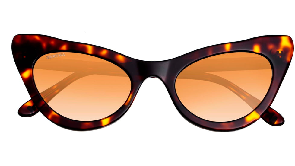Bertha Kitty Handmade in Italy Sunglass - Womens, Tortoise, One Size, BRSIT104-2