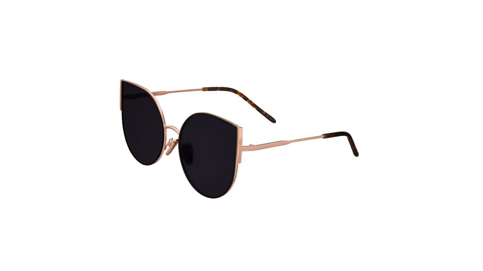 Bertha Logan Polarized Sunglasses, Rose Gold/Black, One Size, BRSBR036RG