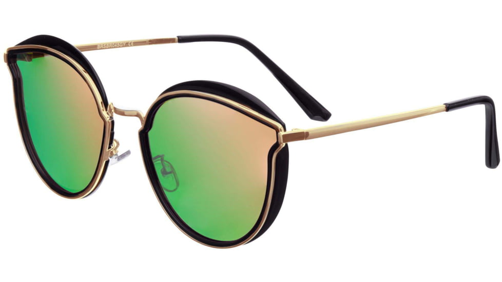 Bertha Lorelei Polarized Sunglass - Womens, Black/Yellow-Green, One Size, BRSBR045GY