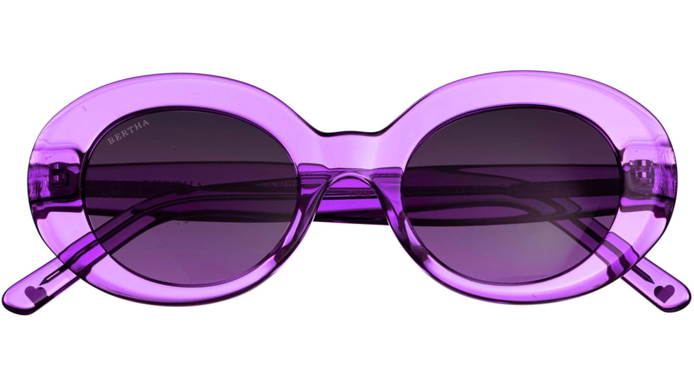 Bertha Margot Handmade in Italy Sunglass - Womens, Purple, One Size, BRSIT102-2