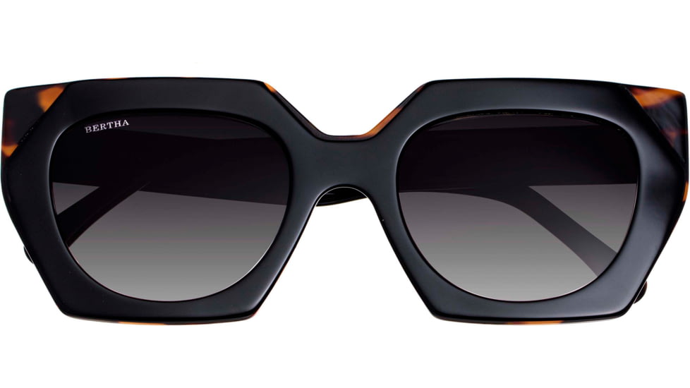 Bertha Marlowe Handmade in Italy Sunglass - Womens, Black, One Size, BRSIT105-1