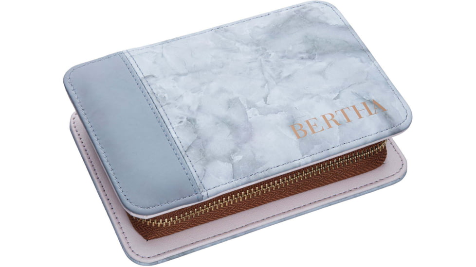 Bertha Melina 8 Piece Surgical Steel Groom Kit, Marble/Pink, One Size, BTHGRMKIT
