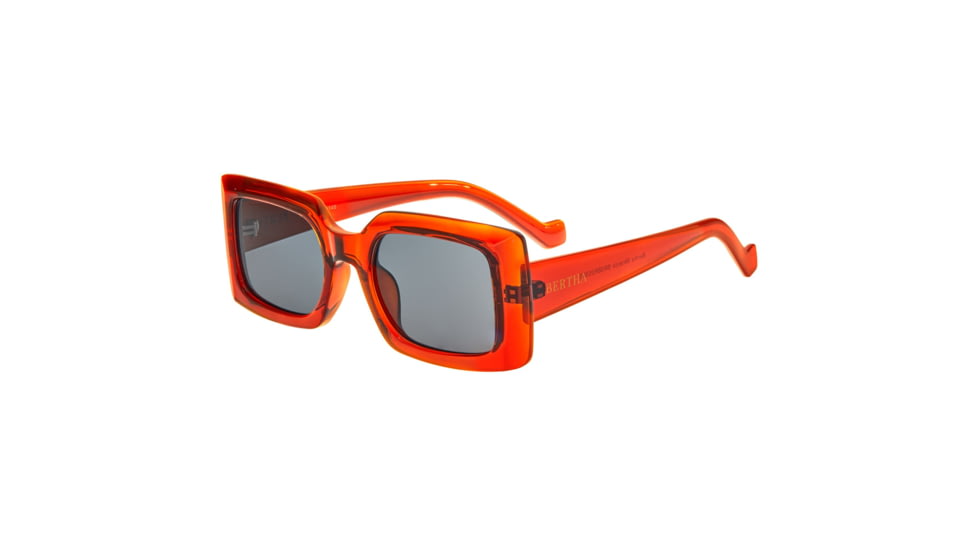 Bertha Miranda Polarized Sunglasses - Womens, Orange Frame, Black Lens, Orange/Black, One Size, BRSBR053C5