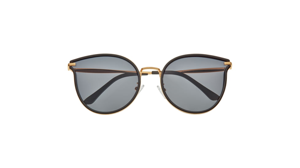 Bertha Moon Polarized Sunglasses - Womens, Gold Frame, Black Lens, Gold/Black, One Size, BRSBR056C1