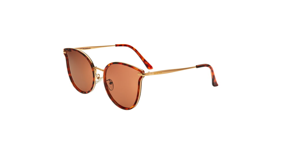 Bertha Moon Polarized Sunglasses - Womens, Gold Frame, Brown Lens, Gold/Brown, One Size, BRSBR056C3