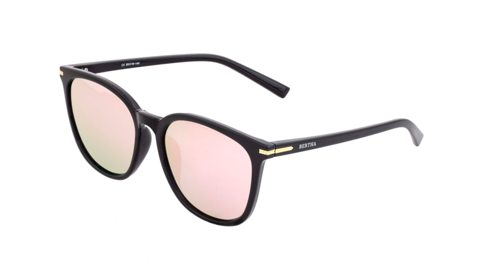 Bertha Piper Polarized Sunglasses - Women's, Black/Pink, One Size, BRSBR039RG