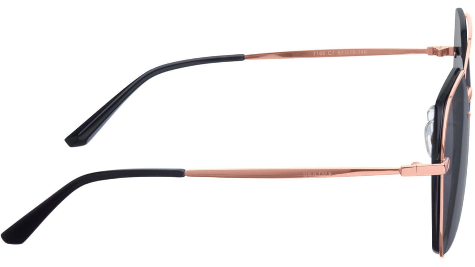 Bertha Renata Sunglass - Womens, Rose Gold/Black, One Size, BRSBR046BK