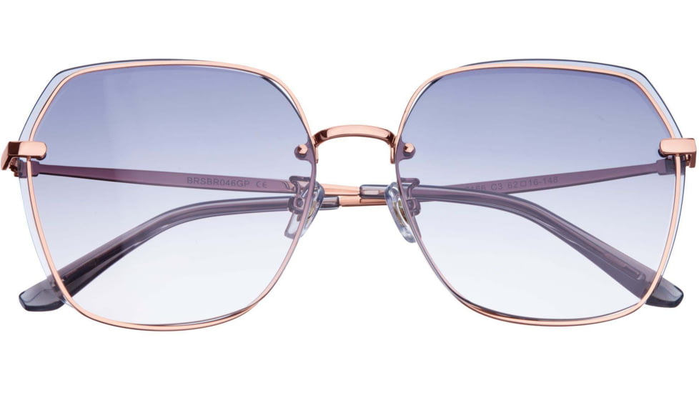 Bertha Renata Sunglass - Womens, Rose Gold/Purple, One Size, BRSBR046GP