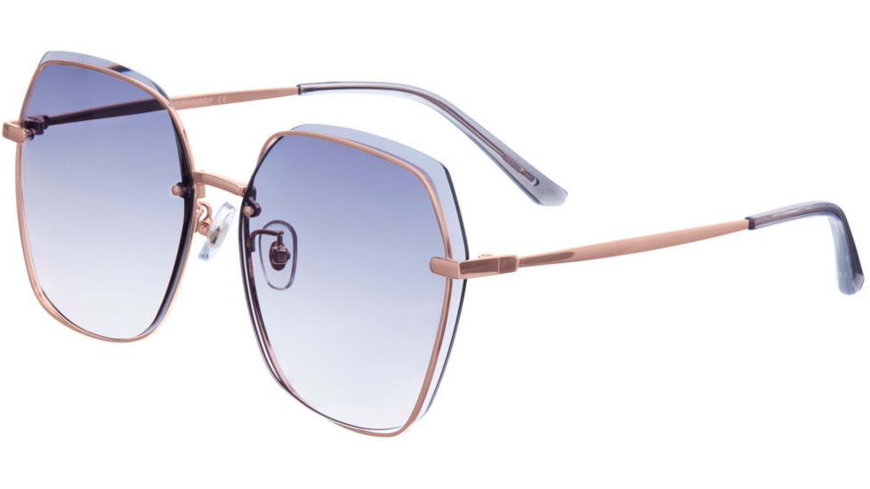 Bertha Renata Sunglass - Womens, Rose Gold/Purple, One Size, BRSBR046GP