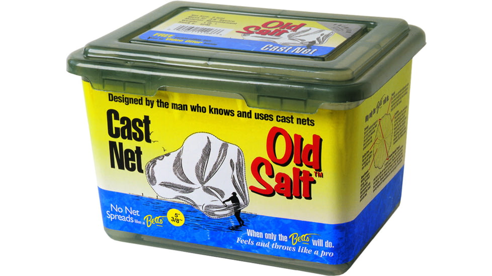 Betts Old Salt Mono Cast Net 5' 1/2" Mesh 1Lb Lead per Ft, Boxed, 5SM