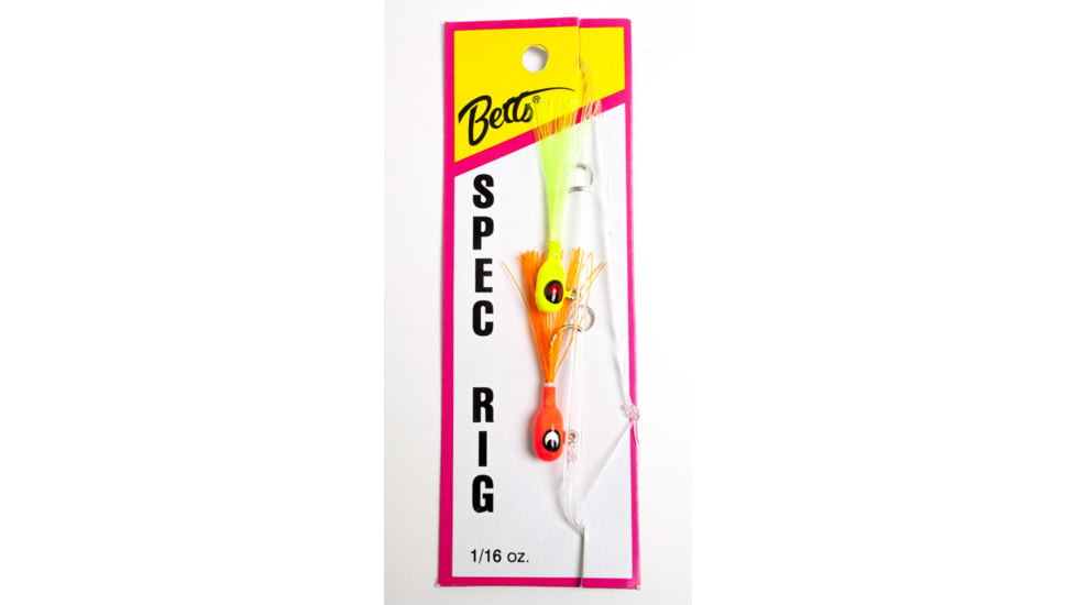 Betts Spec Rig , 1/16 oz Chartreuse/Orange, 2/Pack, 780-6-6