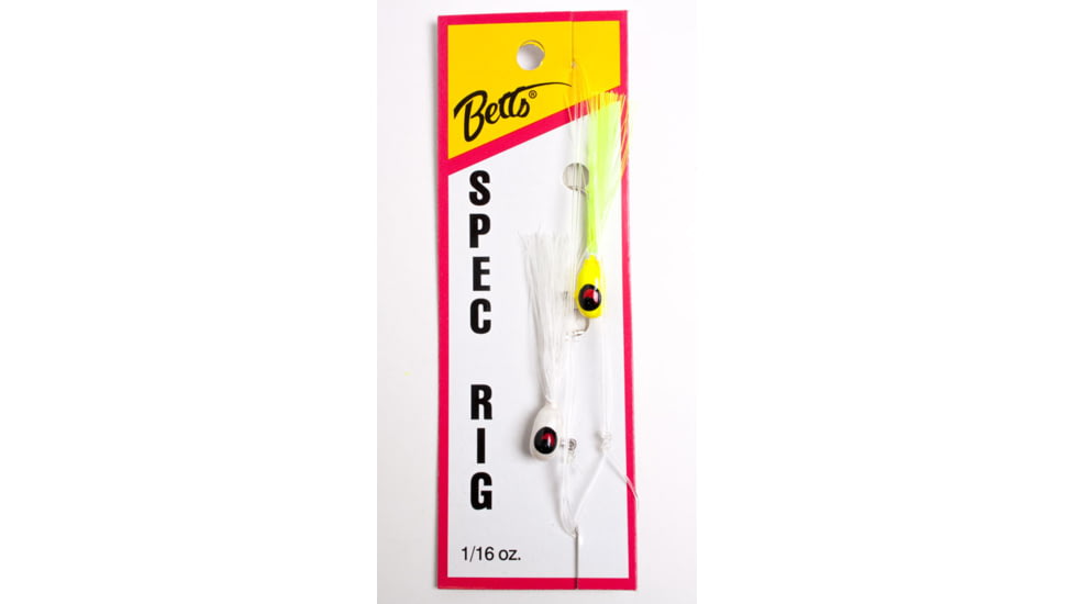 Betts Spec Rig , 1/16 oz Chartreuse/White, 2/Pack, 780-6-32