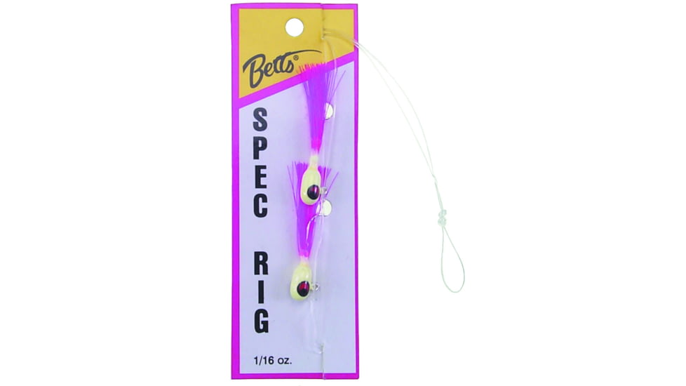 Betts Spec Rig , 1/16 oz Shrimp Glo/Shrimp Glo, 2/Pack, 780-6-41