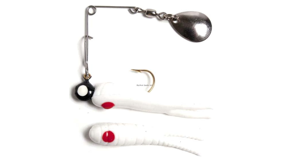 Betts Spin 1/16 Split Tail, Value Pack, White/Red Dot, 922ST-35N