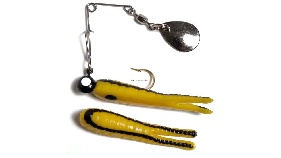 Betts Spin 1/16 Split Tail, Value Pack, Yellow/Black Stripe, 922ST-22N