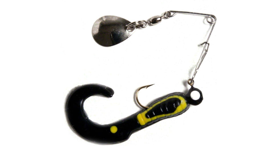 Betts Spin Curl Tail Lure, Black/Yellow Stripes, 1/8oz, 3in, 023CT-24N