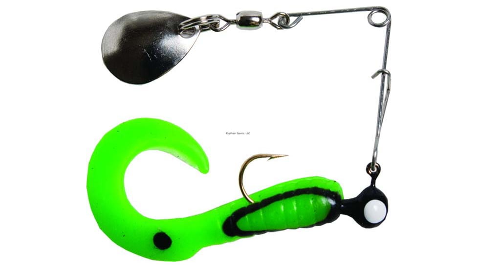 Betts Spin Curl Tail Lure, Catalpa/Black Stripes, 1/32oz, 1 1/2in, 021CT-21N