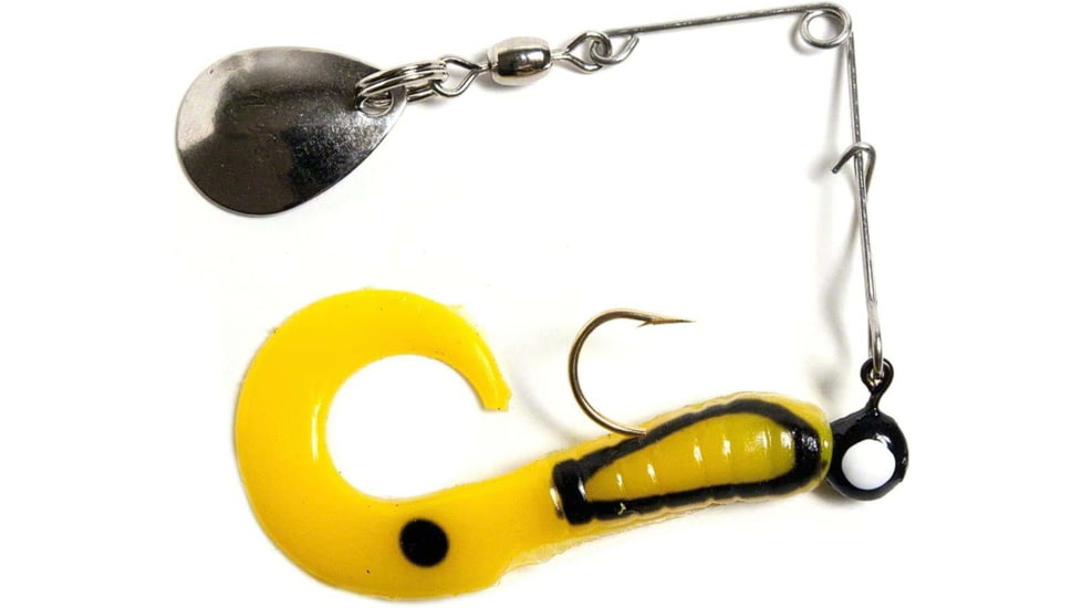Betts Spin Curl Tail Lure, Yellow/Black Stripes, 1/8oz, 3in, 023CT-22N