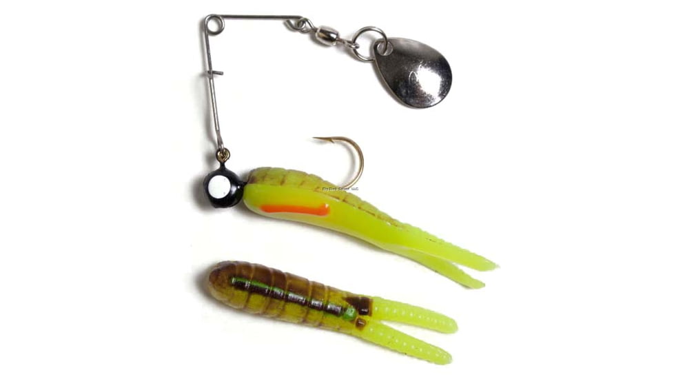 Betts Spin Split Tail Lure, Chartreuse Crawfish, 1/16oz, 1 1/2in, 022ST-47N