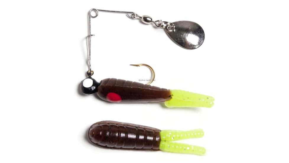 Betts Spin Split Tail Lure, Pumpkin/Chartreuse, 1/32oz, 1in, 021ST-48N