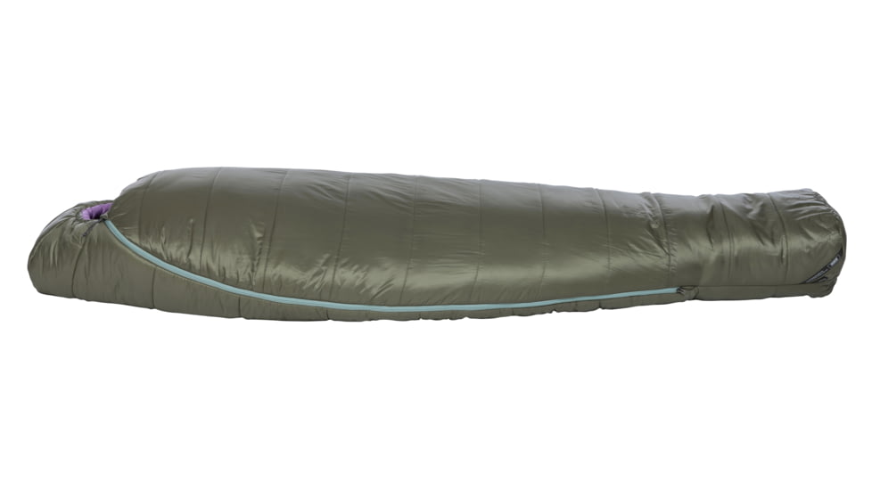 Big Agnes Anthracite 30 FireLine Pro Recycled Sleeping Bag - Womens, Lichen Green/African Violet, Regular, BTMWA30RR26